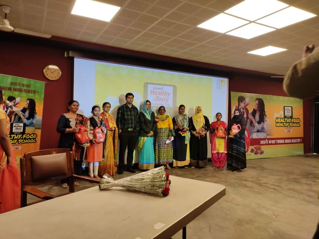 Felicitation at a community nutrition camp